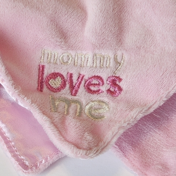 Child of Mine by Carter's pink bunny Lovey Rattle Mommy loves me - Picture 3 of 7